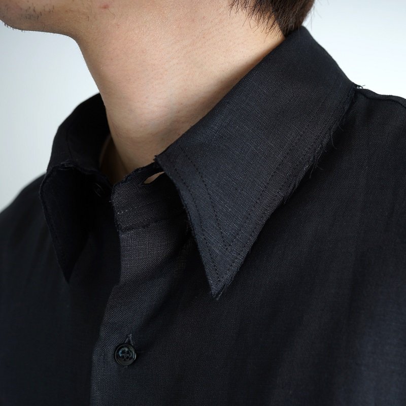 【GABRIELA COLL GARMENTS ガブリエラ コール ガーメンツ】 SOLBIATI LINEN SHIRT / BLACK -  Avelia Online Store