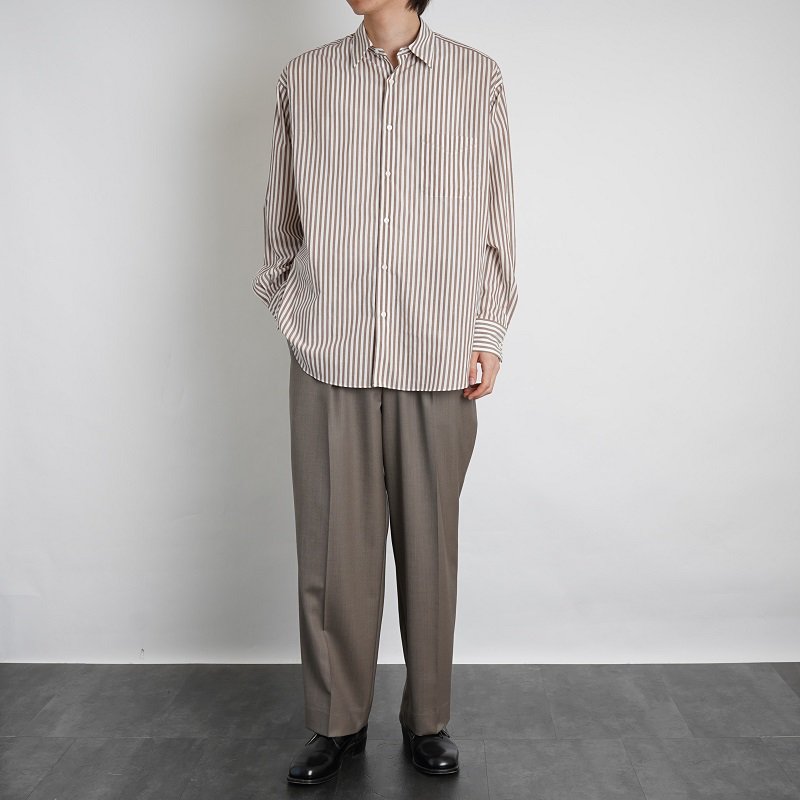 MARKAWARE マーカウェア】 COMFORT FIT SHIRT ORGANIC COTTON STRIPE