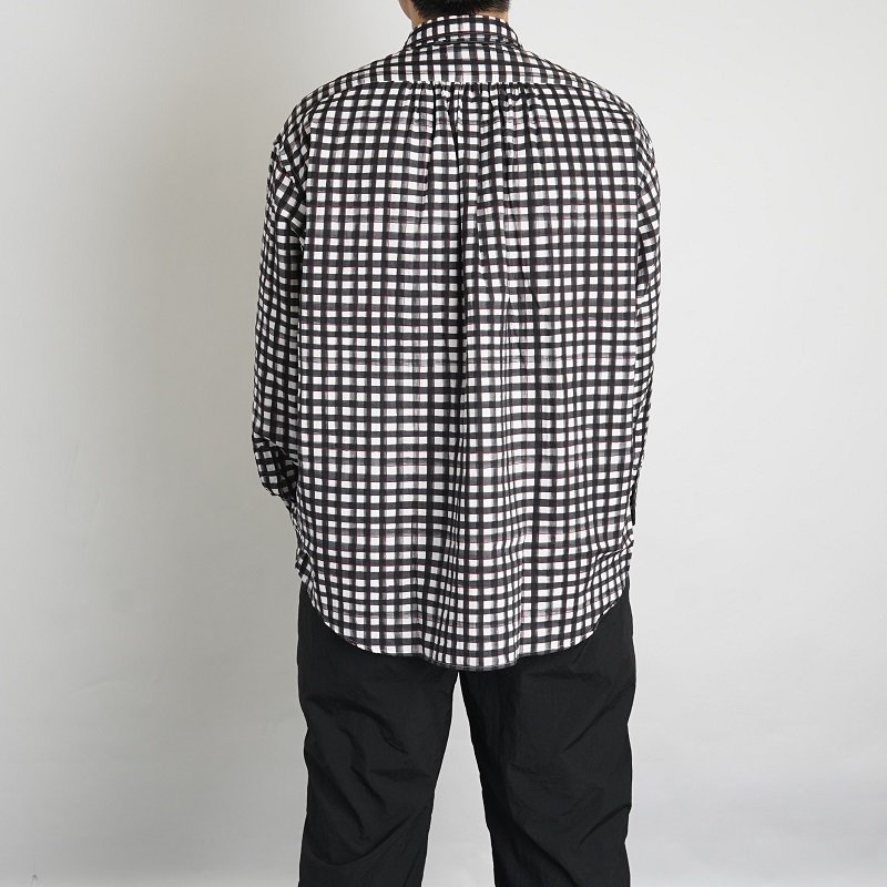 【Porter Classic ポータークラシック】 ROLL UP 水彩 GINGHAM SHIRT / BLACK - Avelia ONLINE  STORE