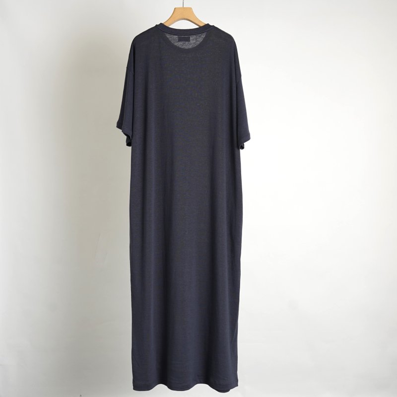 【WIRROW ウィロウ】 LINEN COTTON CUT＆SEWN DRESS -WOMEN- / DUSTY NAVY - Avelia  ONLINE STORE