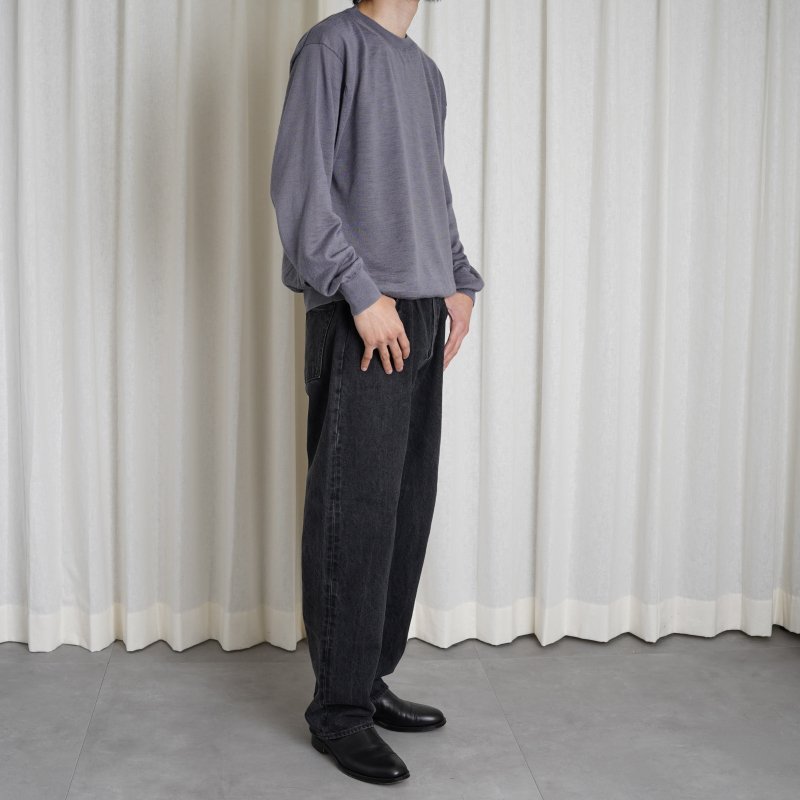 【CIOTA シオタ】 ブラック スビンコットン 13,5oz ストレートデニム / MIDEUM BLACK - Avelia ONLINE  STORE