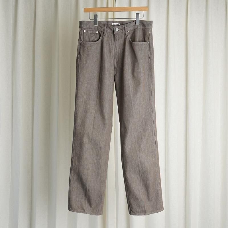 AURALEE オーラリー】 HARD TWIST DENIM 5P PANTS / MOCHA BROWN