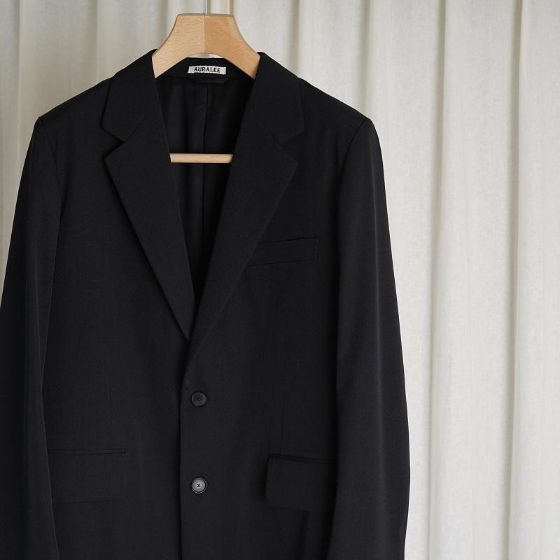 AURALEE オーラリー】 LIGHT WOOL MAX GABARDINE JACKET / TOP BLACK