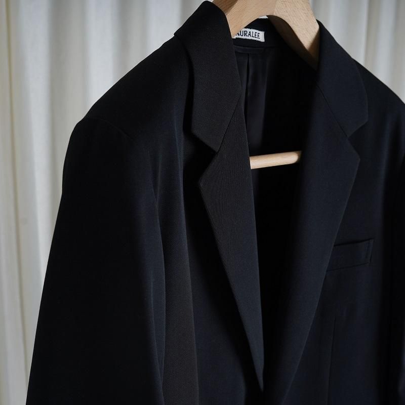 AURALEE オーラリー】 LIGHT WOOL MAX GABARDINE JACKET / TOP BLACK