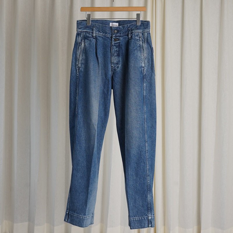【TANAKA タナカ】 THE WIDE JEAN TROUSERS / VINTAGE BLUE-Avelia ONLINE STORE