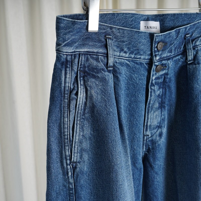 【TANAKA タナカ】 THE WIDE JEAN TROUSERS / VINTAGE BLUE-Avelia ONLINE STORE