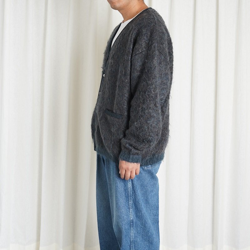 【YOKE ヨーク】 3COLOR JACQUARD MOHAIR CARDIGAN / PEACOCK- Avelia Online Store