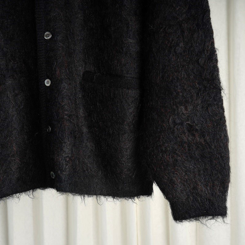 YOKE ヨーク】 3COLOR JACQUARD MOHAIR CARDIGAN / BLACK- Avelia