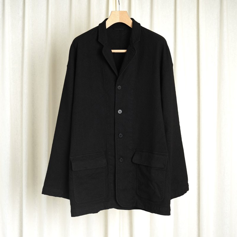 【23AW】【Cale カル】  LINEN WOOL COVER ALL JACKET / BLACK