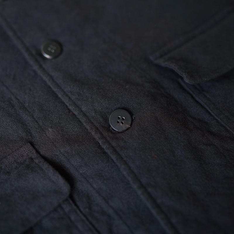 【23AW】【Cale カル】 LINEN WOOL COVER ALL JACKET / BLACK - Avelia ONLINE STORE