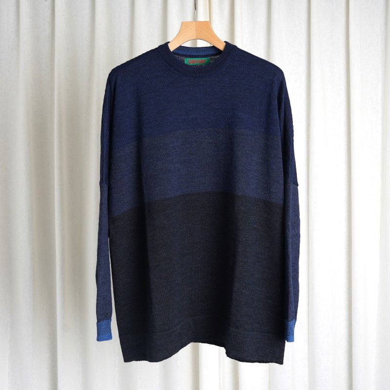 CASEY CASEY ケイシーケイシー】 CREW NECK JUMPER / MIX INDIGO - Avelia Online Store