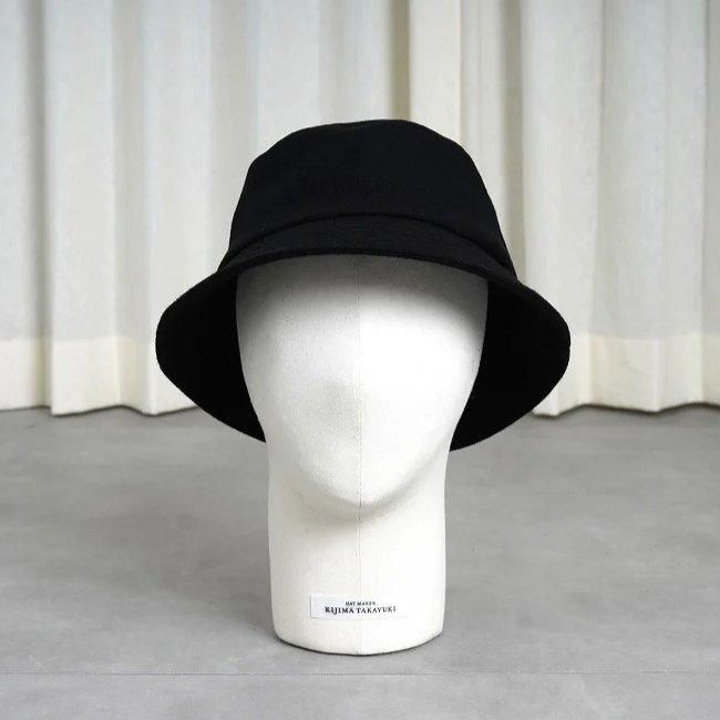 23AW KIJIMA TAKAYUKI ޥ業 MELTON BUCKET HAT / BLACK