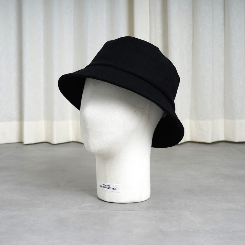 【23AW】 【KIJIMA TAKAYUKI キジマタカユキ】 MELTON BUCKET HAT / BLACK- Avelia Online  Store