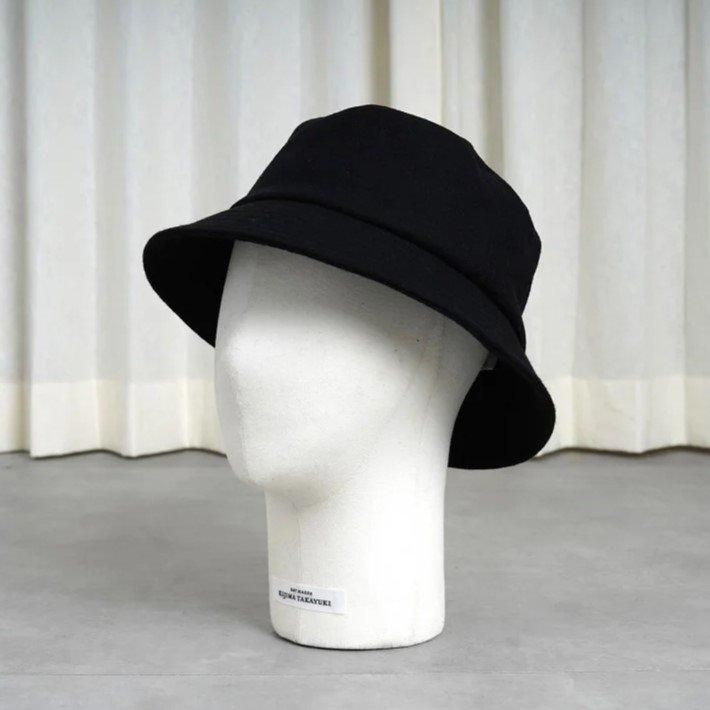 KIJIMA TAKAYUKI ޥ業 MELTON BUCKET HAT / BLACK