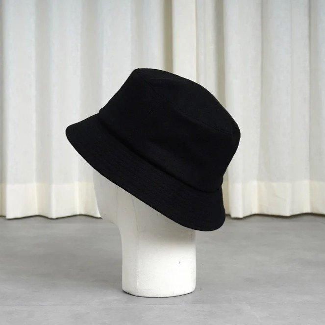 KIJIMA TAKAYUKI ޥ業 MELTON BUCKET HAT / BLACK