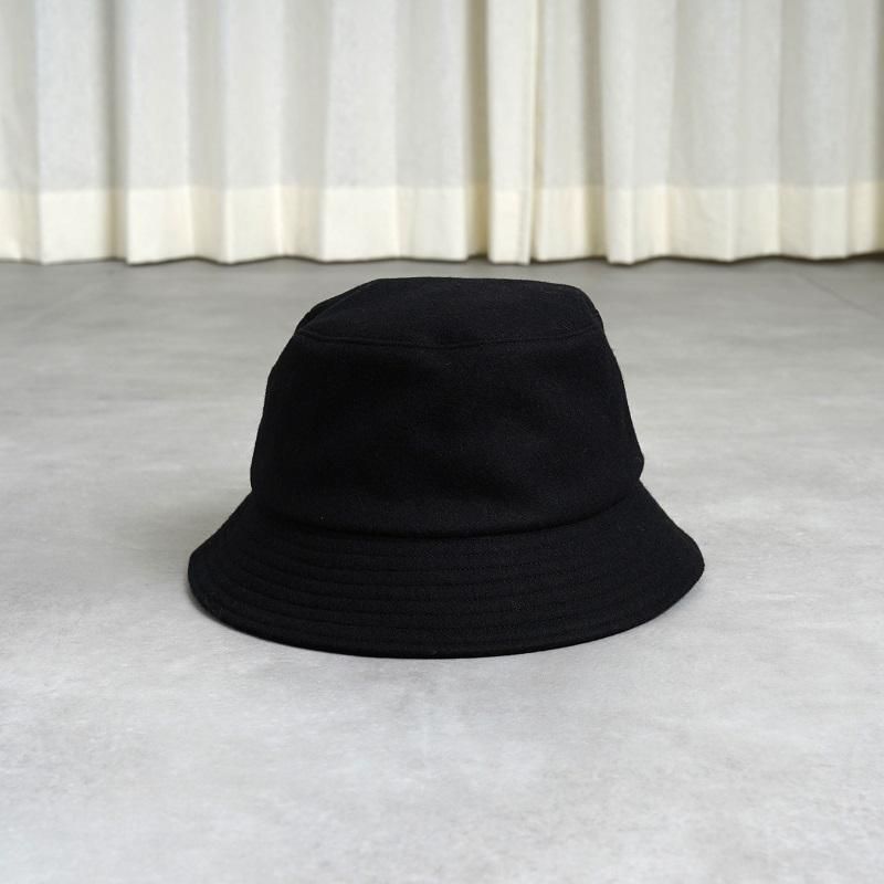 KIJIMA TAKAYUKI ޥ業 MELTON BUCKET HAT / BLACK
