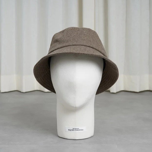 KIJIMA TAKAYUKI ޥ業 MELTON BUCKET HAT / L.BROWN