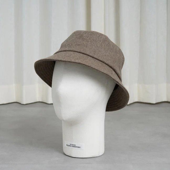 KIJIMA TAKAYUKI ޥ業 MELTON BUCKET HAT / L.BROWN