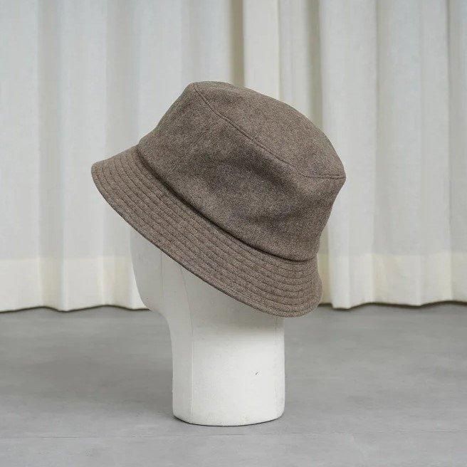 KIJIMA TAKAYUKI ޥ業 MELTON BUCKET HAT / L.BROWN