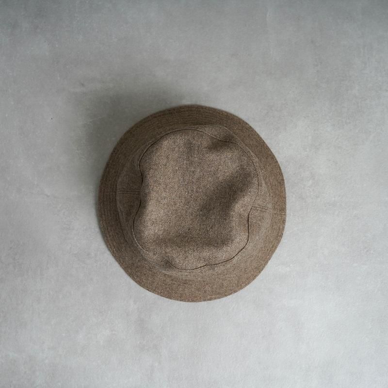 KIJIMA TAKAYUKI ޥ業 MELTON BUCKET HAT / L.BROWN
