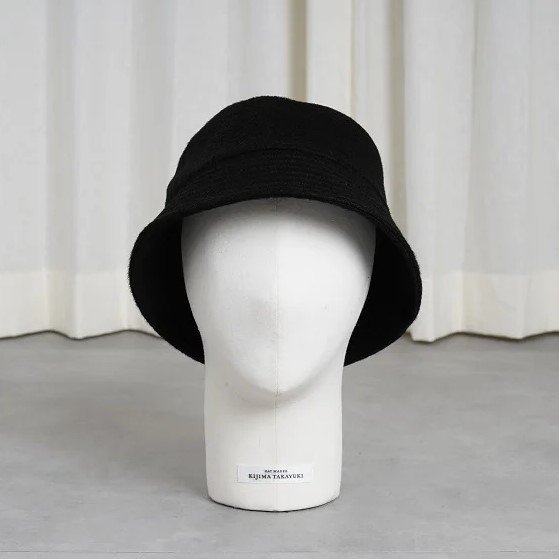 KIJIMA TAKAYUKI ޥ業 ALPACA SHAGGY BUCKET HAT / BLACK