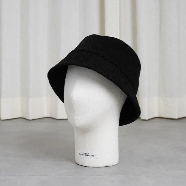 KIJIMA TAKAYUKI ޥ業 ALPACA SHAGGY BUCKET HAT / BLACK