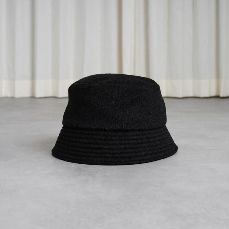 KIJIMA TAKAYUKI ޥ業 ALPACA SHAGGY BUCKET HAT / BLACK