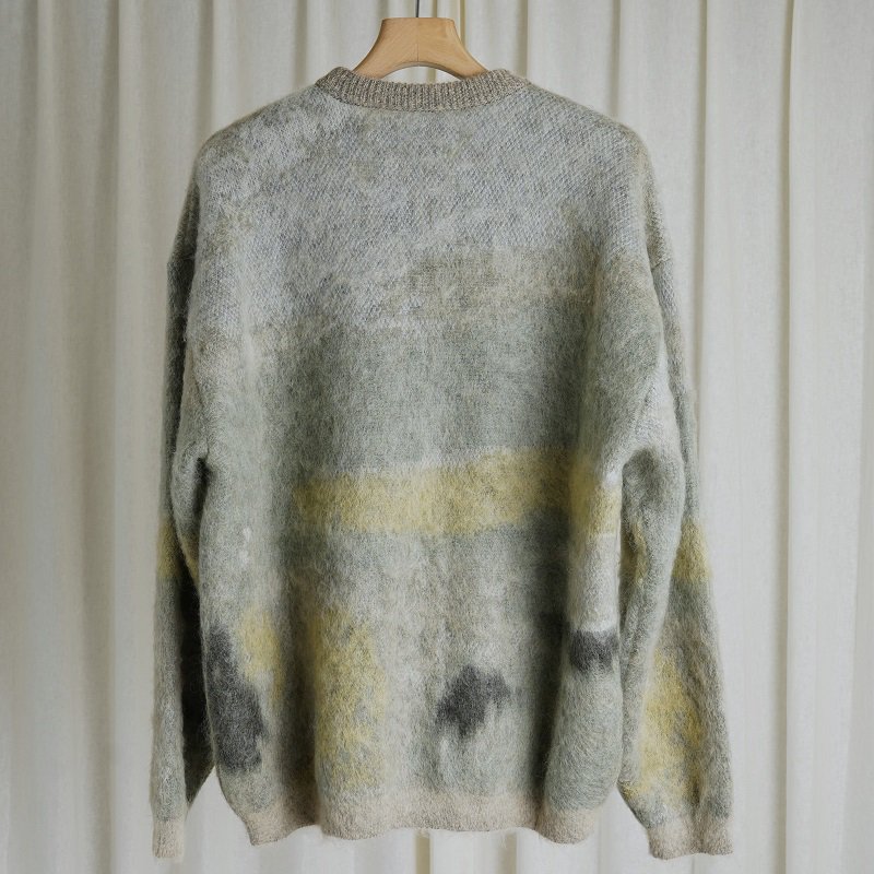 【YOKE ヨーク】 LANDSCAPE MOHAIR JACQUARD CREWNECK SWEATER / GRAY - Avelia  Online Store