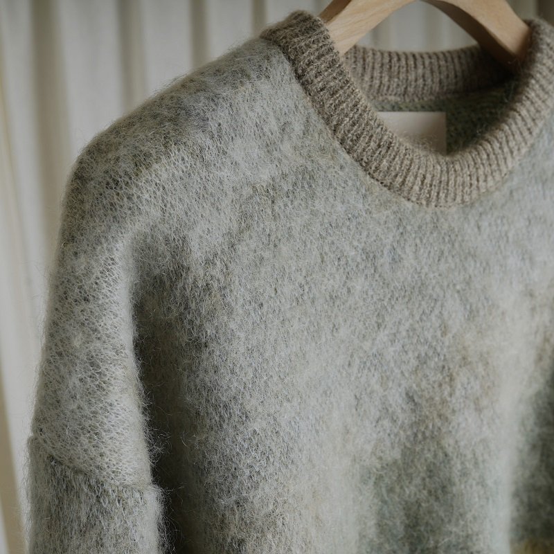 【YOKE ヨーク】 LANDSCAPE MOHAIR JACQUARD CREWNECK SWEATER / GRAY - Avelia  Online Store