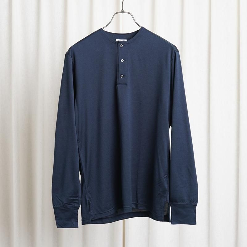  MAATEESONS ޡƥɥ󥺡 2/240 SILK PIQUE HENRY TEE / NAVY