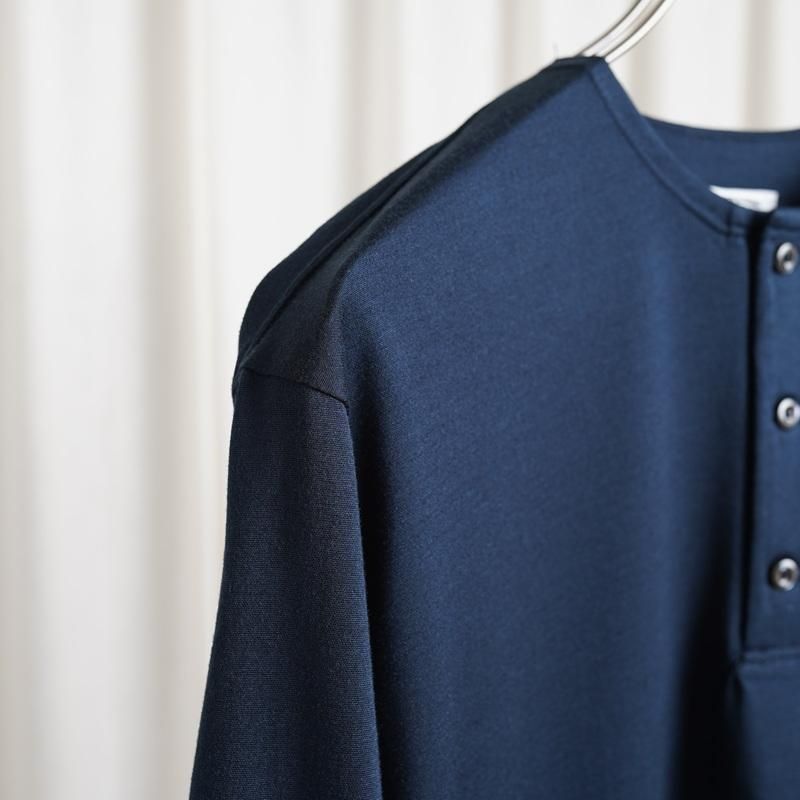  MAATEESONS ޡƥɥ󥺡 2/240 SILK PIQUE HENRY TEE / NAVY