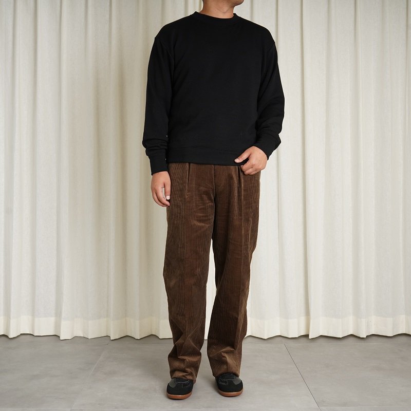 【23AW】 【CIOTA シオタ】 スビンコットン 太畝コーデュロイ オックスフォードバッグス / BROWN - Avelia ONLINE  STORE