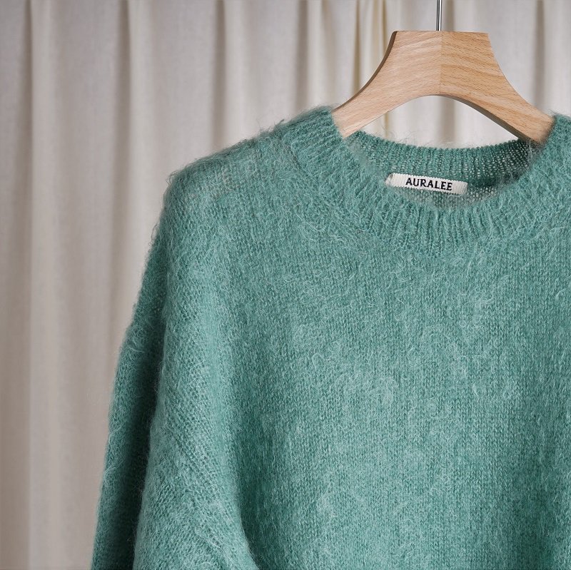 23AW】【AURALEE オーラリー】 BRUSHED SUPER KID MOHAIR KNIT P/O