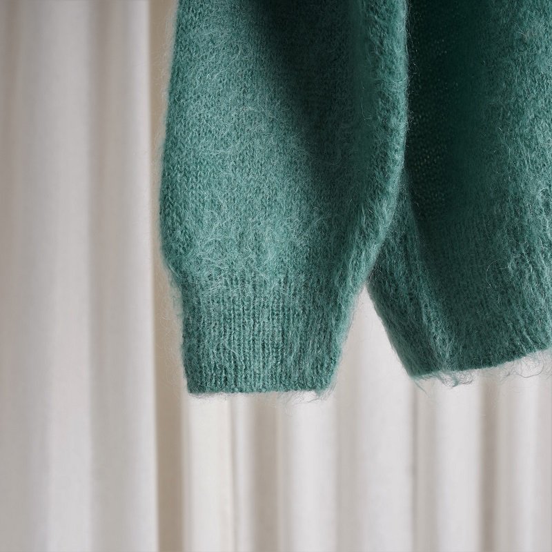 【23AW】【AURALEE オーラリー】 BRUSHED SUPER KID MOHAIR KNIT P/O / JADE GREEN -  Avelia ONLINE STORE