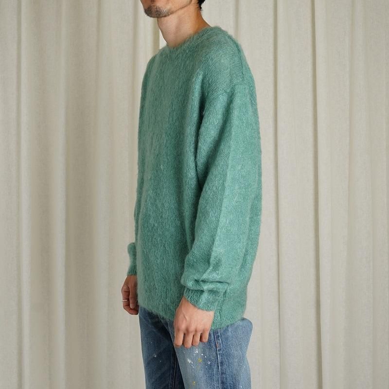 【23AW】【AURALEE オーラリー】 BRUSHED SUPER KID MOHAIR KNIT P/O / JADE GREEN -  Avelia ONLINE STORE