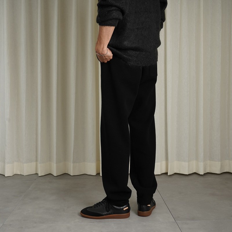 23AW】 【AURALEE オーラリー】 HEAVY MILANO RIB KNIT PANTS / BLACK