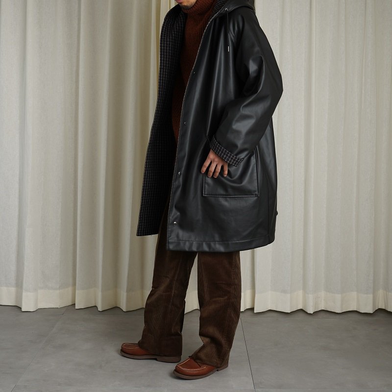 【HEUGN ユーゲン】 Elmer -Reversible Coat- / BLACK