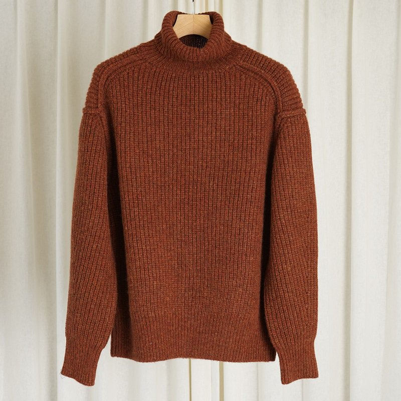 Slopeslow スロープスロウ】 BRUSHED YAK SHETLAND WOOL TURTLENECK 