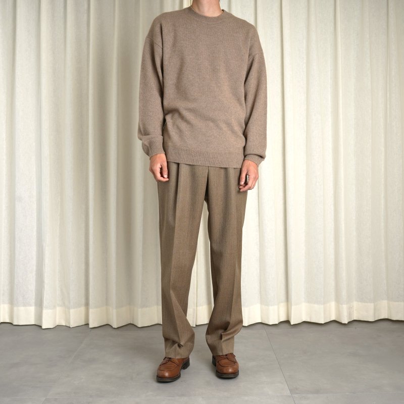 AURALEE オーラリー】 BLUEFACED WOOL DOBBY SLACKS / BROWN -Avelia