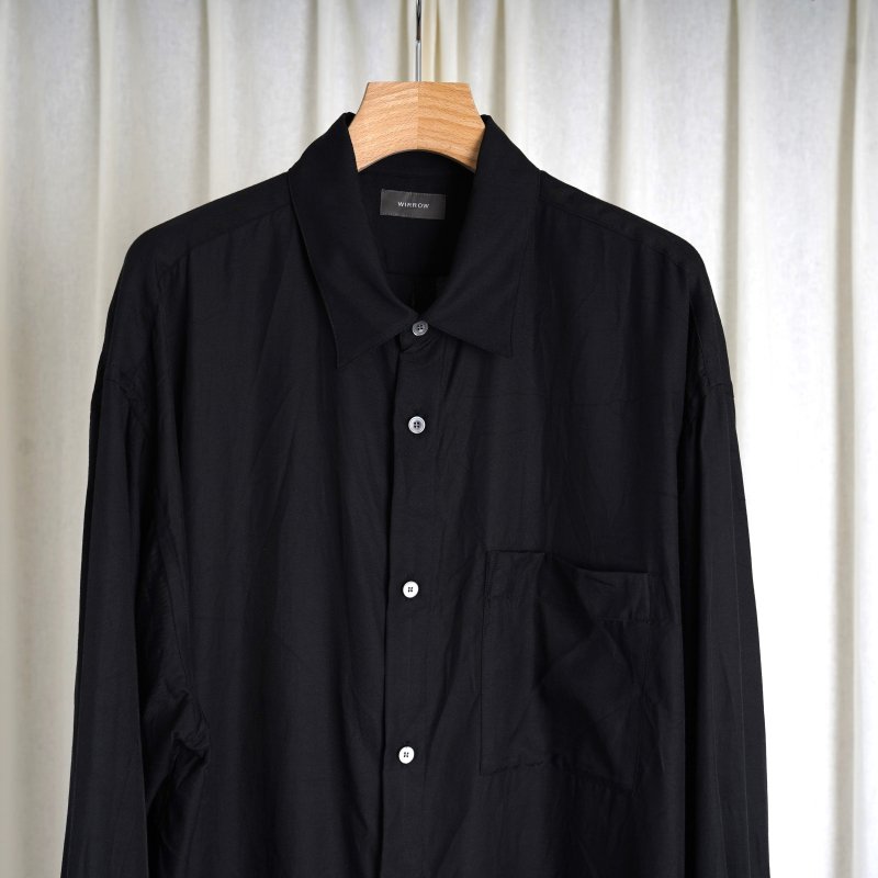 WIRROW ウィロウ】 CUPRO COTTON REGULAR COLLAR SHIRT -UNISEX