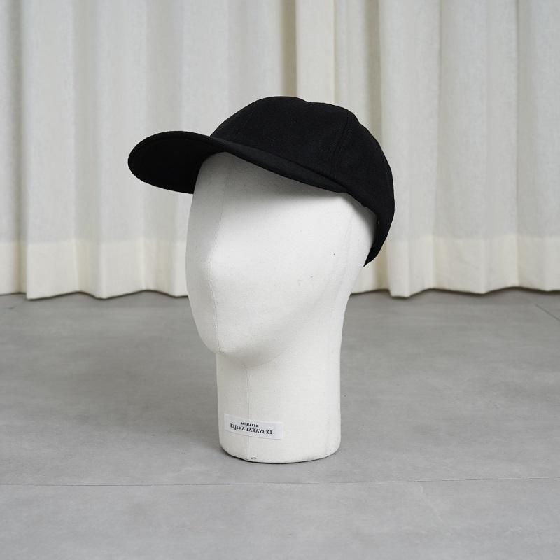 KIJIMA TAKAYUKI ޥ業 WOOL MELTON 6 PANEL CAP / BLACK