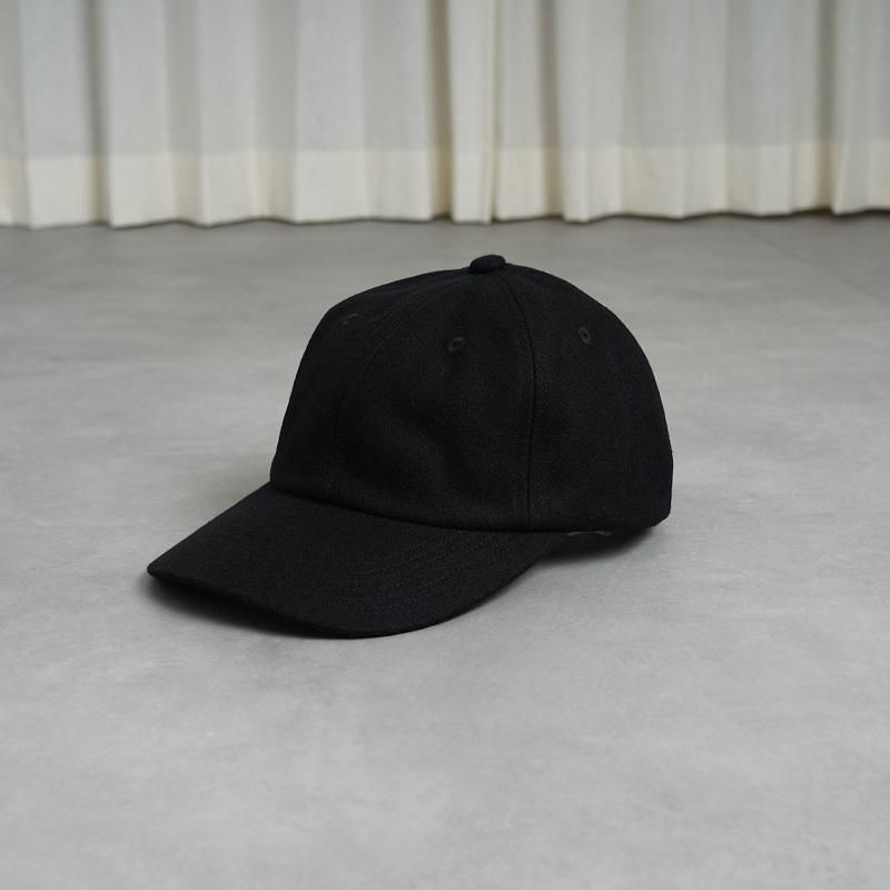 KIJIMA TAKAYUKI ޥ業 WOOL MELTON 6 PANEL CAP / BLACK