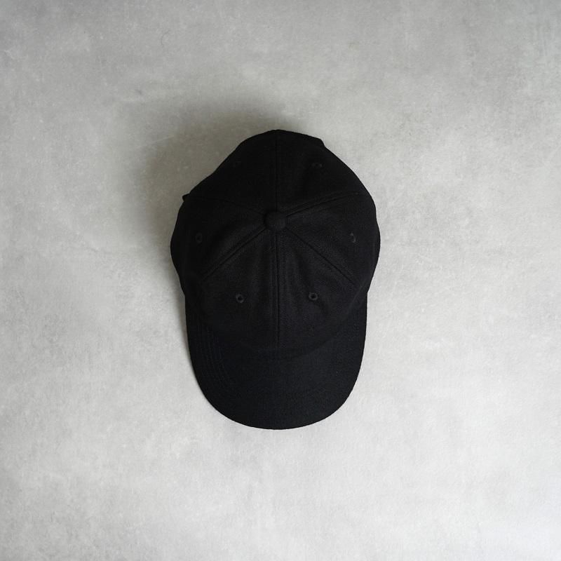 KIJIMA TAKAYUKI ޥ業 WOOL MELTON 6 PANEL CAP / BLACK