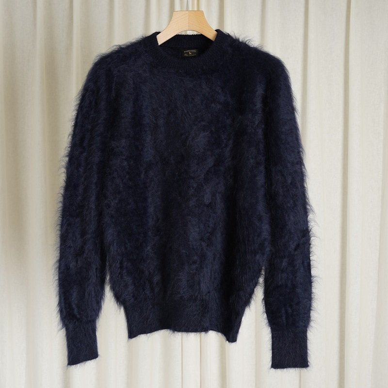 【23AW】 【MAATEE＆SONS マーティーアンドサンズ】 CASHMERE SHAGGY 1 P/O SWEATER / NAVY