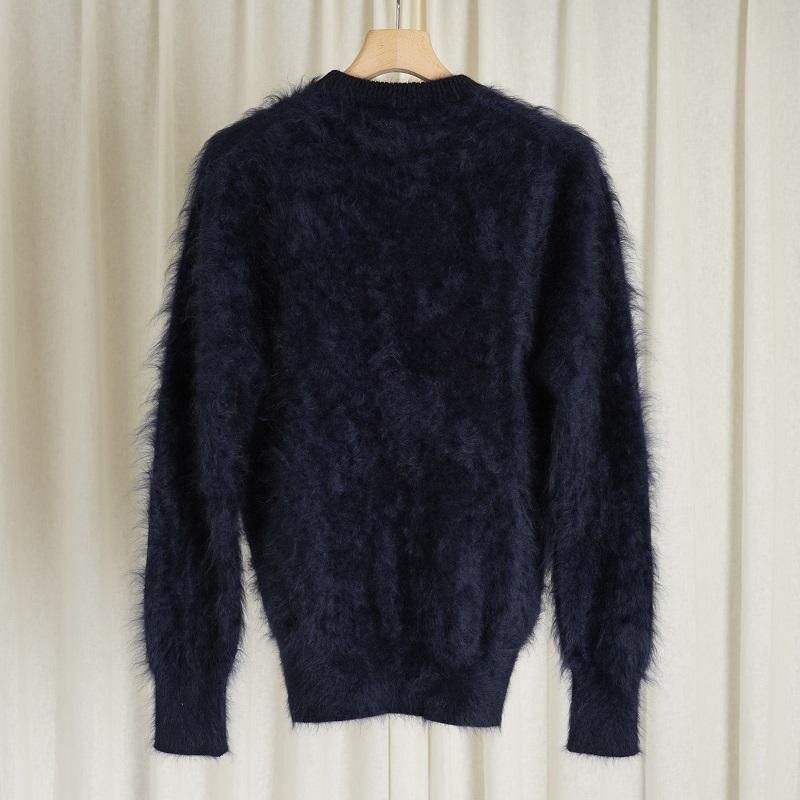 【MAATEE＆SONS マーティーアンドサンズ】 CASHMERE SHAGGY 1 P/O SWEATER / NAVY - Avelia  ONLINE STORE