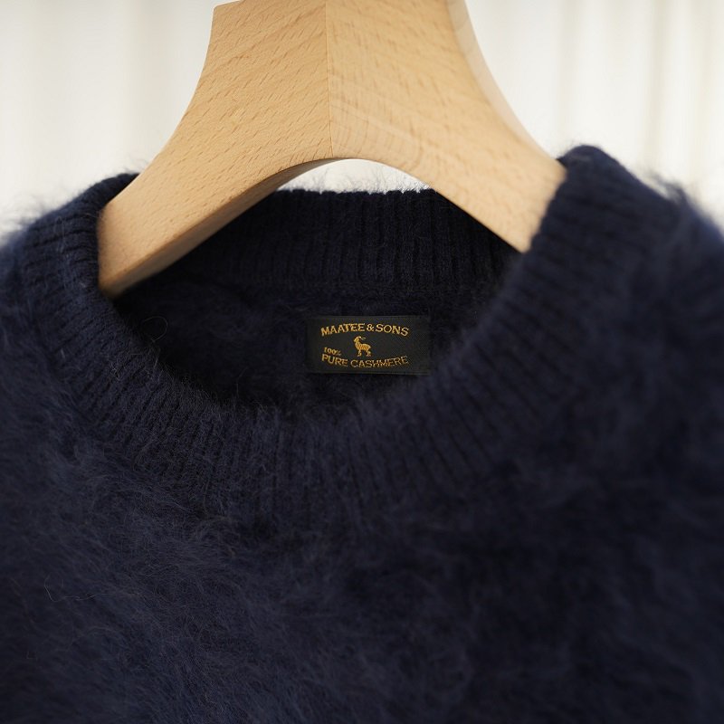 【MAATEE＆SONS マーティーアンドサンズ】 CASHMERE SHAGGY 1 P/O SWEATER / NAVY - Avelia  ONLINE STORE