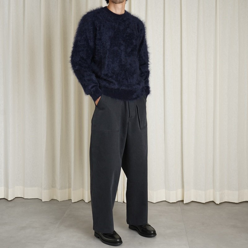 【MAATEE＆SONS マーティーアンドサンズ】 CASHMERE SHAGGY 1 P/O SWEATER / NAVY - Avelia  ONLINE STORE