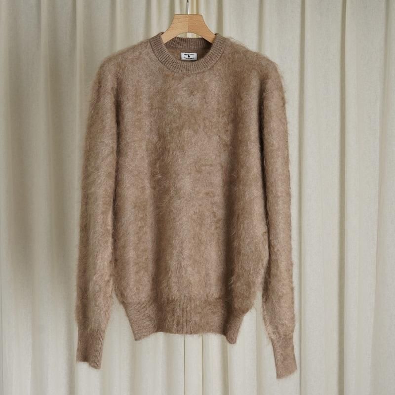 【MAATEE＆SONS マーティーアンドサンズ】 CASHMERE SHAGGY 1 P/O SWEATER / NATURAL BROWN -  Avelia ONLINE STORE