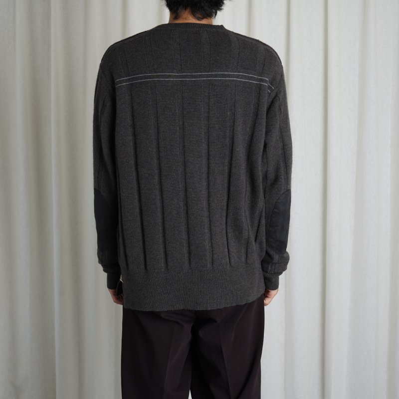 ANSNAM riverrun bias knit pullover ブラック - ニット/セーター