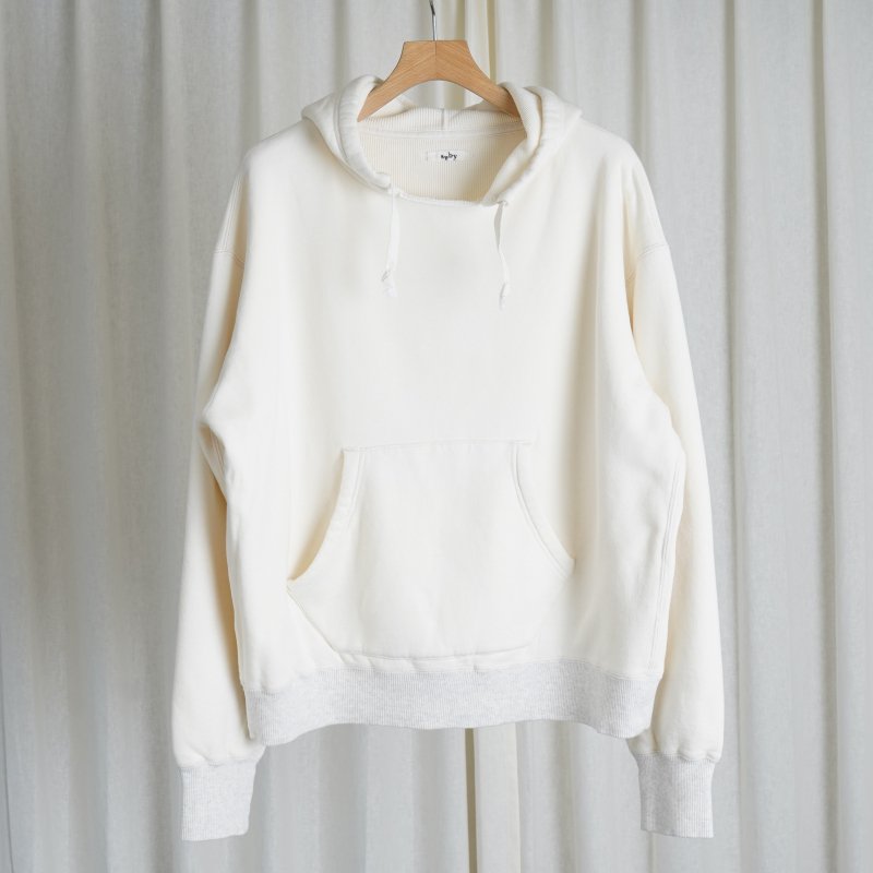【23AW】【Saby  サバイ】TYPE 40S HOODIE -UNDYED PURE COTTON- / ONE WASH KINARI
